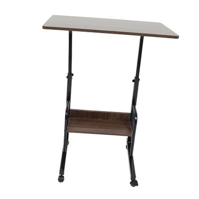 ABOOFAN Height Laptop Desk Ergonomic Elevating Workstation for Home Office Use Convenient Mobile Design Oak Finish for Spaces