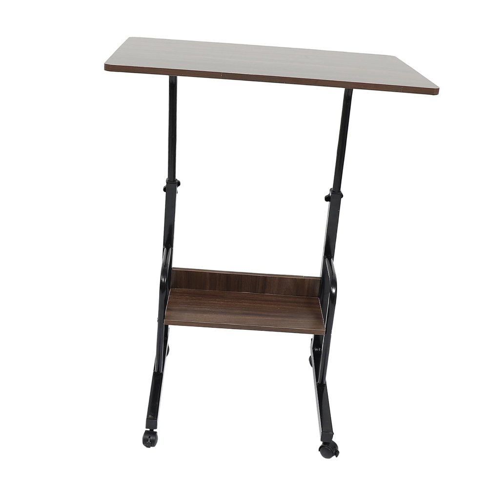 ABOOFAN Height Laptop Desk Ergonomic Elevating Workstation for Home Office Use Convenient Mobile Design Oak Finish for Spaces
