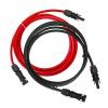 ACGTUY 1 Pair Solar Panel Extension Cable Copper Wire Black and Red with Solar Connector Solar PV Cable 6/4/2.5 Mm2 10/12/14 AWG(2M Black and 2M RED_10 AWG-6MM2) view 3