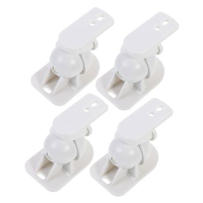 HOMSFOU 4pcs Adjustable Wall Mount Speakers Holders Rotating Design Bracket for Satellite and Surround Sound Speakers for Home Theater Setup