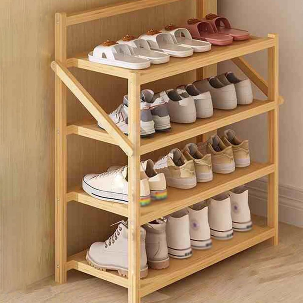 JHDXL Shoe Cabinet Wooden Shoe Cabinet, Freestanding Shoe Cabinet, Vertical Shoe Rack, Tall Narrow Shoe, Stackable Boot & Shoe Storage, Stackable Shoe Rack(60 * 70cm/23.6 * 27.6in)