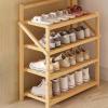JHDXL Shoe Cabinet Wooden Shoe Cabinet, Freestanding Shoe Cabinet, Vertical Shoe Rack, Tall Narrow Shoe, Stackable Boot & Shoe Storage, Stackable Shoe Rack(60 * 70cm/23.6 * 27.6in) view 1