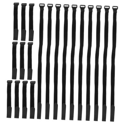 DOITOOL 20pcs Nylon Tie Cable Ties Heavy Duty Fastening Reusable Cable Wraps for Cords Hook and Loop Straps for Organization