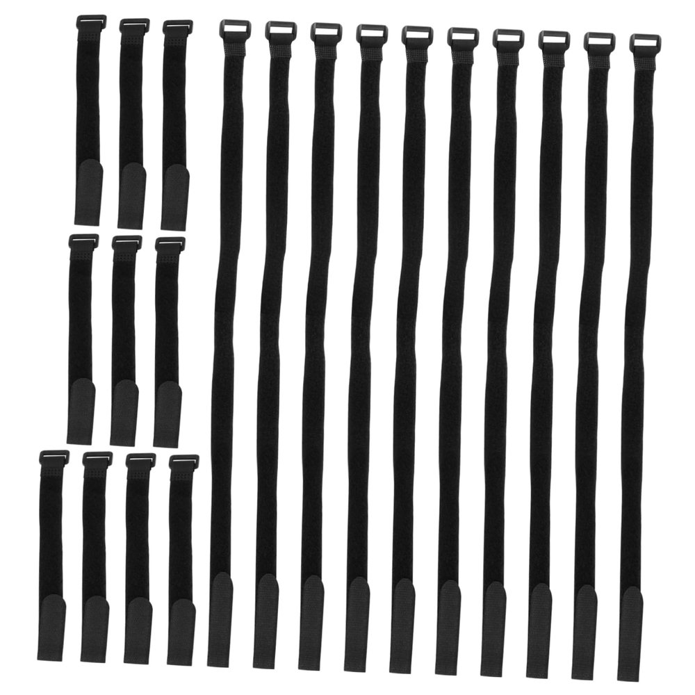 DOITOOL 20pcs Nylon Tie Cable Ties Heavy Duty Fastening Reusable Cable Wraps for Cords Hook and Loop Straps for Organization