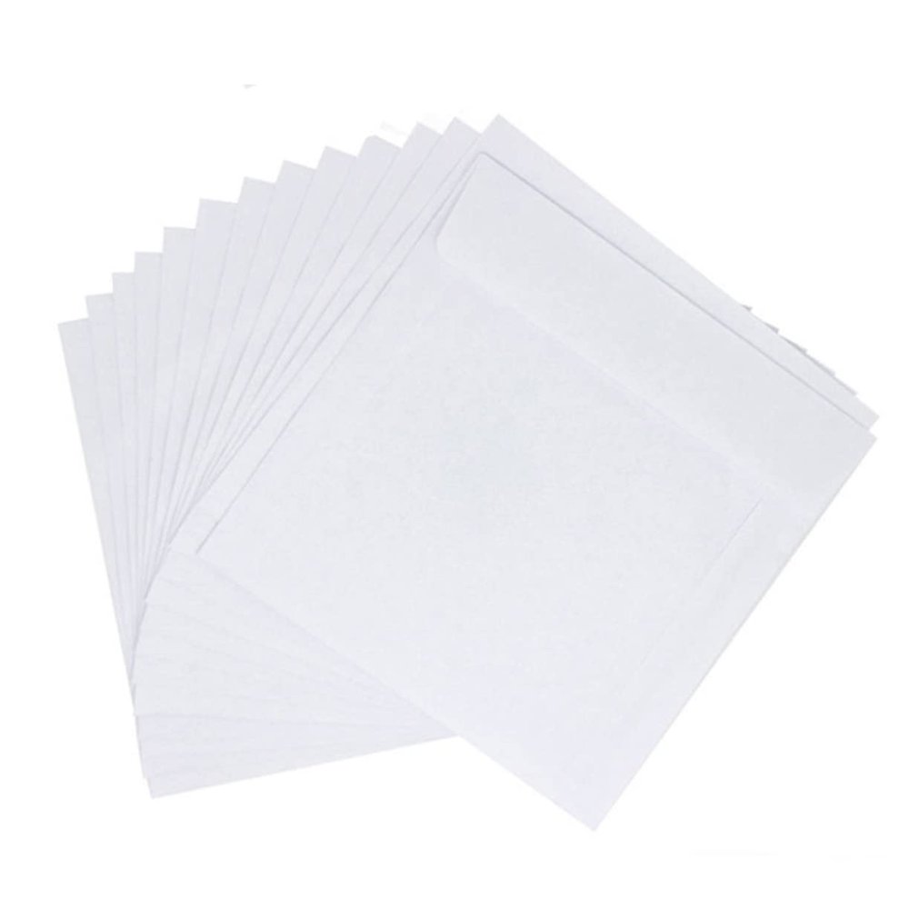 FUNNETOYU 100pcs Cd Covers Cd Storage Holder DVD Cases Portable Storage Classic Window Design