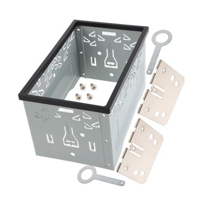 Angoily Car Stereo Mounting Kit Double Din Metal Mount Audio and Video Dash Installation Kit