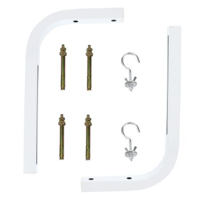 DIYEAH 2pcs Projector Screen Mount Holder for Easy Installation Compatible with Manual and Pull Down Screens Wall-Mounted Support Hooks