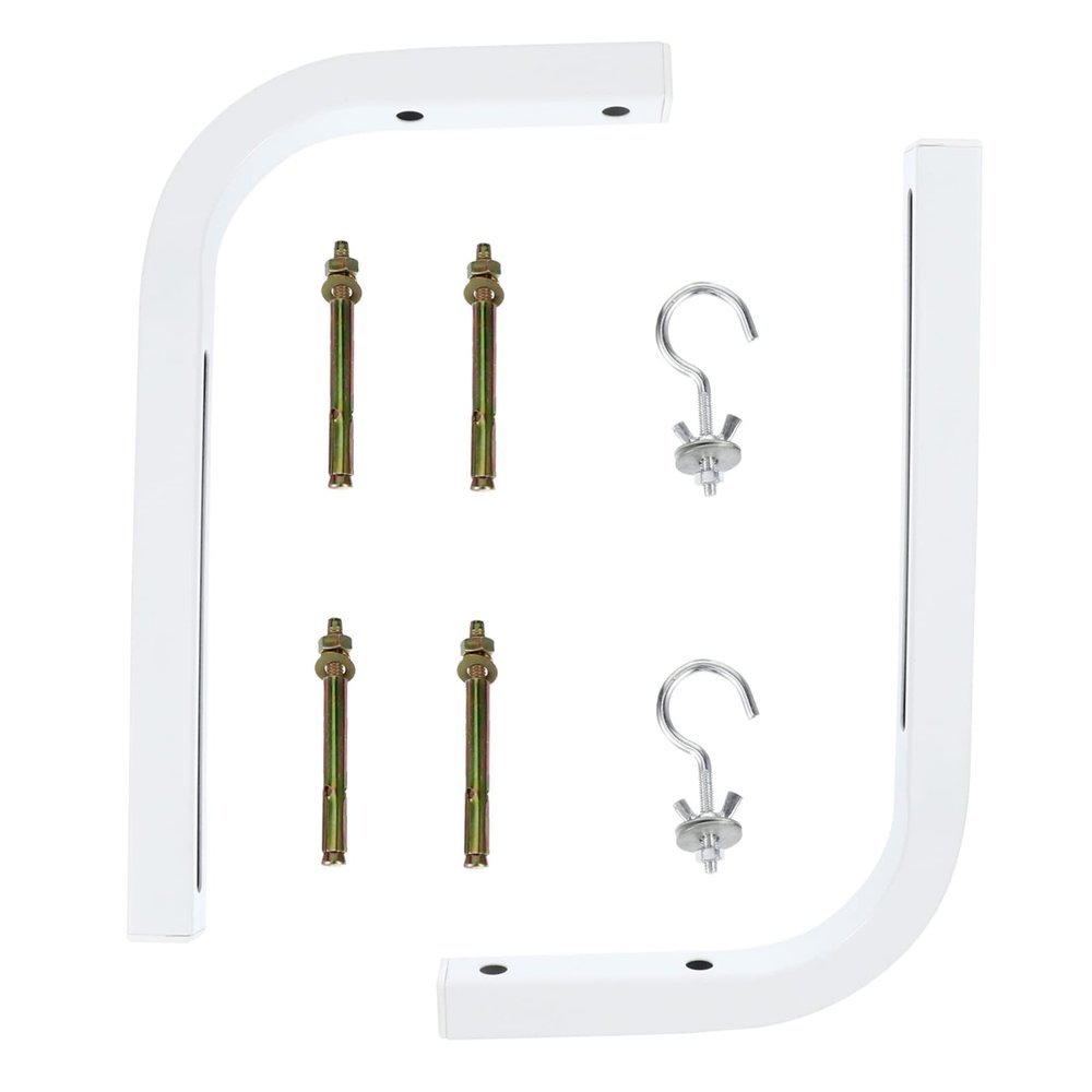 DIYEAH 2pcs Projector Screen Mount Holder for Easy Installation Compatible with Manual and Pull Down Screens Wall-Mounted Support Hooks