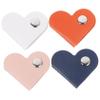 8-Piece Portable Heart-Shaped Data Cord Organizer with Snap Buckles PU Leather Headphone Cable Protector for Earbuds and Chargers for Travel and Home Use view 1