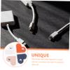Uonlytech 8-Piece Heart Shaped Data Cable Organizer with Snap Buckles Portable PU Leather Earbud Cord Protectors for Travel view 3