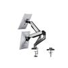 zhongxlla Arm Monitor, Monitor Arm Dual Arm with C-Clamp & Grommet Mount,Flexible Adjustment Effortless Installation Monitor Arm Monitor Arm Stand Adjustable view 1