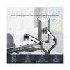 zhongxlla Arm Monitor, Monitor Arm Dual Arm with C-Clamp & Grommet Mount,Flexible Adjustment Effortless Installation Monitor Arm Monitor Arm Stand Adjustable view 4