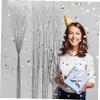 NUOBESTY 2pcs Tinsel Curtain Backdrop for Party Decoration Iridescent Glitter Fringe Wall Drapes Photo Booth Props for Birthdays Weddings and Theme Events view 2