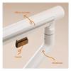 Arm Monitor, Single Monitor Mount, Fully Adjustable Mechanical Spring Monitor Desk Mount Arm with Clamp/Grommet Base, Holds Up to 32 inch, 19.8lbs, White Monitor Arm Stand Adjustable view 3