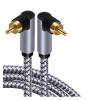 ACGTUY R/CA to R/CA Coaxial Cable Subwoofer Spdif HiFi Stereo Sound Digital Audio Connector Compatible with The TV Amplifier Car 90 Degree(15m) view 1