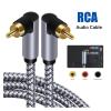 ACGTUY R/CA to R/CA Coaxial Cable Subwoofer Spdif HiFi Stereo Sound Digital Audio Connector Compatible with The TV Amplifier Car 90 Degree(15m) view 2