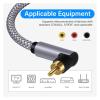 ACGTUY R/CA to R/CA Coaxial Cable Subwoofer Spdif HiFi Stereo Sound Digital Audio Connector Compatible with The TV Amplifier Car 90 Degree(15m) view 3