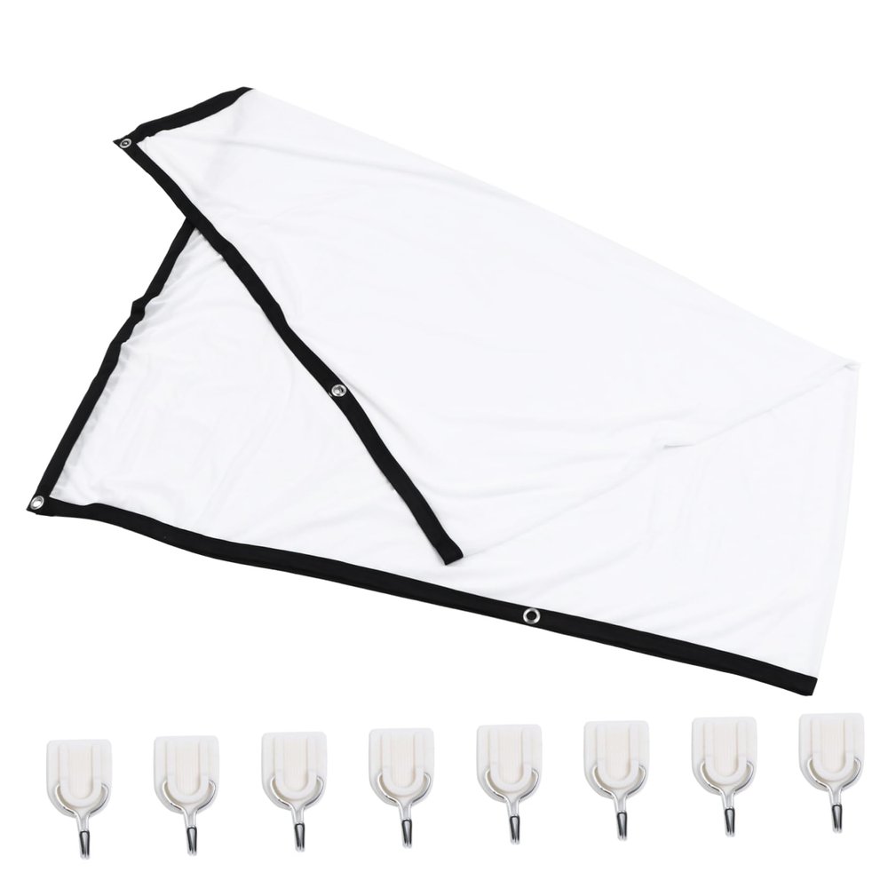 Gadpiparty Portable Projector Screen Outdoor Projection Curtain Lightweight Polyester for Home Theater Easy Installation Wrinkle-Resistant Design for Movies and Presentations
