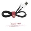 BAZEITFLOW 5pcs Artificial Leather Cable Organizer Flexible Cord Keeper for Headphones and Cords Neat and Tidy Storage view 3