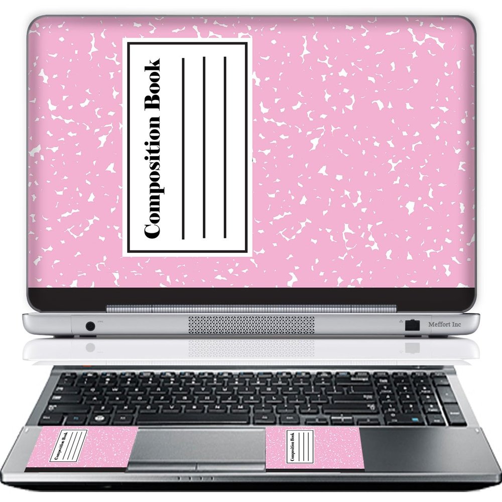 13 13.3 Inch Laptop Skin Sticker Cover Premium Sticker Cover Art Decal Decorative (Included 2 Wrist Pad Skins) - Composition Book 1