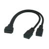 BOXUWFO HONGP 2 Ports Double USB 3.0 A Male to 20 Pin Motherboard Header Female Y Extension Cable Adapter USB Extension Cable Cord 25cm 50cm(50cm,20p Male-2xUSB Male) view 4