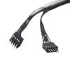 BOXUWFO HONGP PC Motherboard Switch 9-pin 1 to 2 line Splitter Switch Reset Desktop Power on/Off Control Cable(Black) view 3
