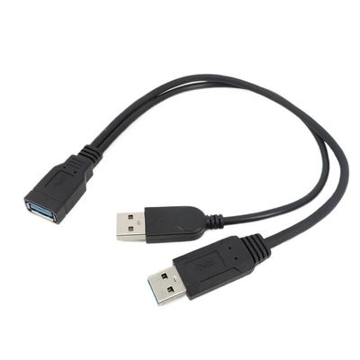 BOXUWFO HONGP USB 2.0 3.0 A Female to USB Male 2 Double USB 2.0 Power Supply Male Female Splitter Extension Cable for Printers pc(1pcs,USB 3.0 Female)