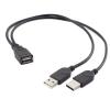 BOXUWFO HONGP USB 2.0 3.0 A Female to USB Male 2 Double USB 2.0 Power Supply Male Female Splitter Extension Cable for Printers pc(1pcs,USB 3.0 Female) view 4