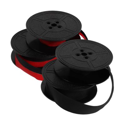 FOYTOKI 2pcs Vintage Typewriter Ink Ribbon Replacement Pack Red Black Dual Spool and Black Single Spool for Typewriters Easy to Install Crisp Print Quality