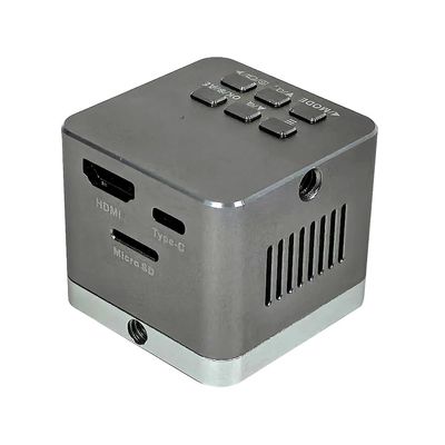 4K UHD Microscope Camera 8.3MP HDMI USB Type-C Industrial Digital Electronic Microscope for Phone Repair Soldering - Grey