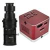 4K UHD Microscope Camera 8.3MP HDMI USB Type-C Industrial Digital Electronic Microscope & 200X C-Mount Lens for Phone Repair Soldering - Red view 1