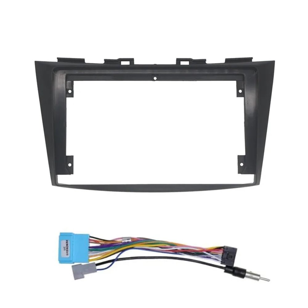AAAQMGIH 9 Inch Car Radio Dash Fascia Compatible for Suzuki Swift 2011~2017 Auto Stereo Plastic Panel Mounting Bezel Faceplate Frame Kit(Fascia and Cable)