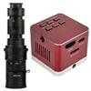 4K UHD Microscope Camera 8.3MP HDMI USB Type-C Industrial Digital Electronic Microscope & 500X C-Mount Lens for Phone Repair Soldering - Red view 1