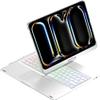 Adwnaeny 360 Rotation Keyboard Case for iPad Pro 11-inch M4 2024(Models: A2836 A2837 A3006),Touchpad Keyboard with 7-Colors Backlit, Silver view 1