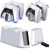XYYORITRIX Controller Charger Station for PS5 PRO/Slim Dualsense Controllers Rapid Charging with LED Charging Indicator and RGB Ambient Light Simultaneous Charging of 2 Controllers view 1