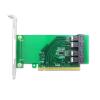 PCIe 3.0 x16 to 4 Port U.2 NVMe SSD SFF-8643 Adapter Card view 1