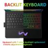 Adwnaeny 360 Rotation Keyboard Case for iPad Air 13-inch(M3/M2, 2025/2024)/iPad Pro 13-inch M4/Pro 12.9(6th 5th 4th 3rd Gen),Touchpad Keyboard with 7-Colors Backlit, Rosegold view 3