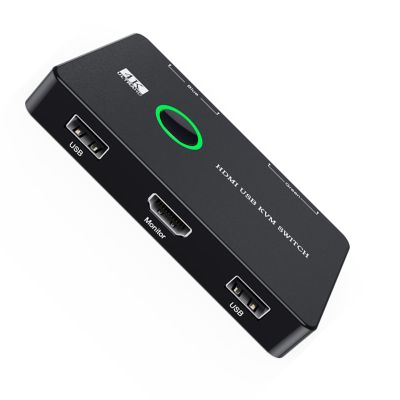 USB KVM Switcher Housing Monitors Keyboards And To Control 2 PC USB KVM Equipment Accessories