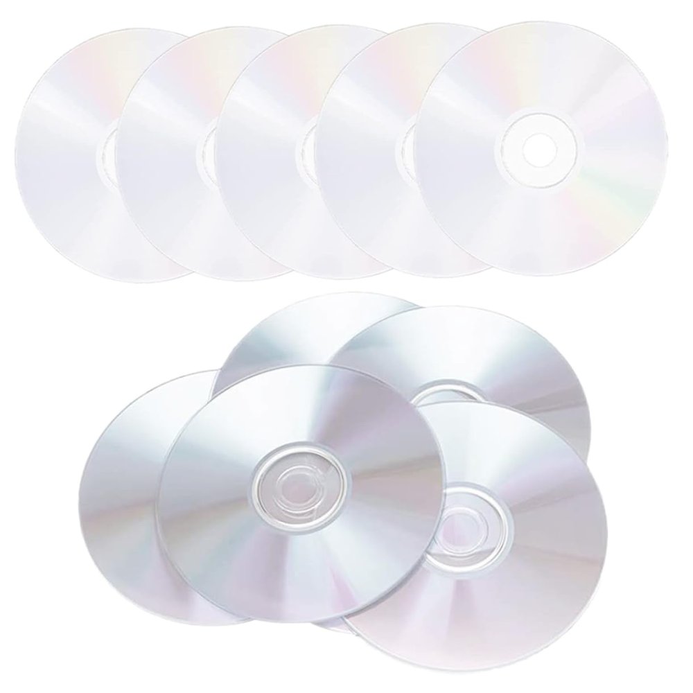 HOLIDYOYO 10pcs DIY Aesthetic Wall Cd Discs Transparent Craft Blanks for Painting Decoration Fun for Teens Safe Durable Materials for Home Decor and Parties