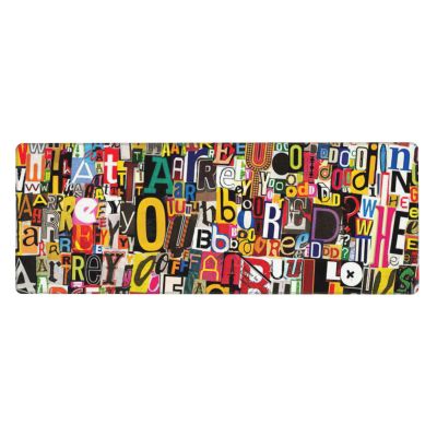 Letter and Number Print Large Keyboard Pad Non-Slip Rubber Keyboard Mat Desk Pad for Work, Game, Office