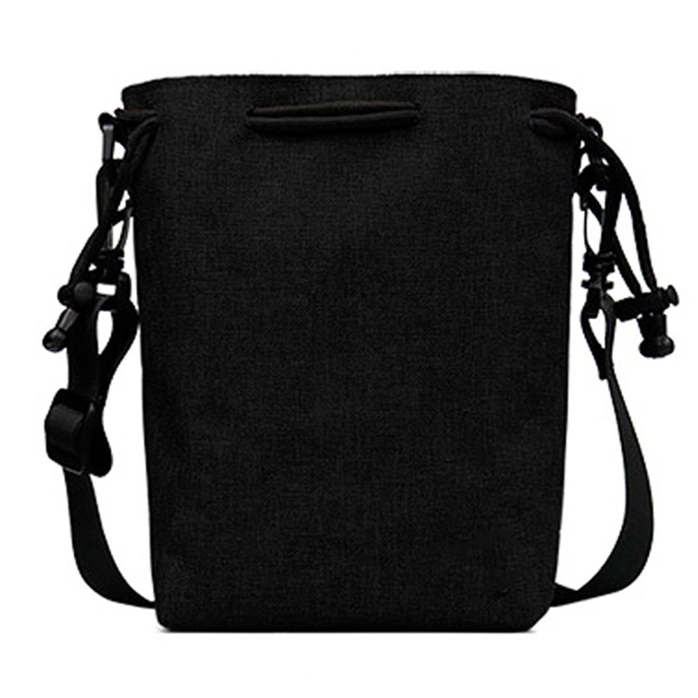 Fydun SLR Cameras Bag Drawstring Portable Photography Shoulder Bag for Women Men (Black)
