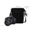 Fydun SLR Cameras Bag Drawstring Portable Photography Shoulder Bag for Women Men (Black) view 2