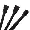BOXUWFO HONGP 4 Pin Pwm Fan Cable 1 to 1/2/3/4 Ways Splitter Black Sleeved 27cm Extension Cable Connector PWM Extension Cables(1 to 3) view 4