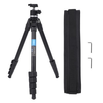 Camera Tripod Aluminum Alloy Ball Head Center Column Quick Release Plate Travel Tripod for DSLR Video Camcorder Low Angle