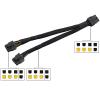 BOXUWFO HONGP 8Pin Female to PCIe 8Pin Male 6+2Pin Graphics Card GPU Power Adapter Splitter Extension Cable 16AWG/18AWG Sleeved/Flat(0.2M,16AWG Net) view 2