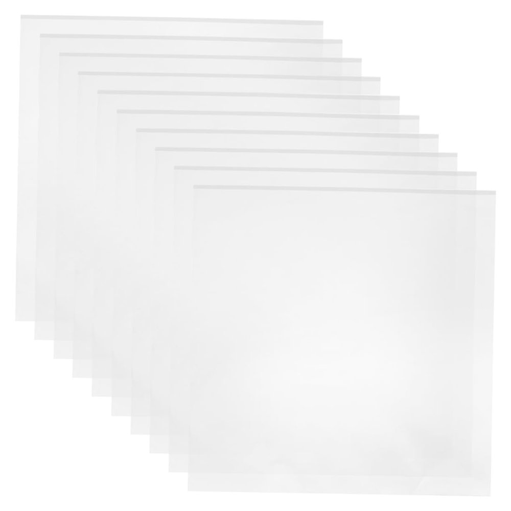 TOGEVAL 10pcs Vinyl Record Sleeves Adhesive Outer Covers for Safe Storage of Albums and Records and Tear-Resistant Design for Vinyl Collectors