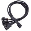 BOXUWFO HONGP PWM 4pin Fan Sleeved Extension Splitter Hub Cables,Motherboard CPU 4 Pin to 3 Way 4Pin Cooler Or 3pin Case Fan Power Spliter(1 Way) view 2