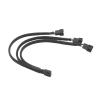 BOXUWFO HONGP Fan Splitter 4 Pin Adapter Cable 2, 3 Extension Cable Connector Sleeved Braided for Desktop Computer CPU PC(1 to 4) view 4