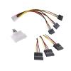 BOXUWFO HONGP 4 Pin IDE to 3 SATA Power Splitter Extension Cable Connectors Computer Connection and Pluging HDD Cord view 2