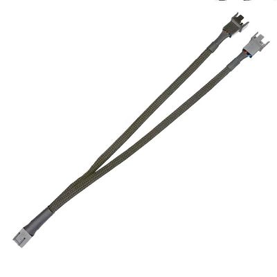 BOXUWFO HONGP PWM 4pin Fan Sleeved Extension Splitter Hub Cables,Motherboard CPU 4 Pin to 3 Way 4Pin Cooler Or 3pin Case Fan Power Spliter(2 Ways)